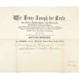 Urkunde zum Komtur mit dem Stern des Franz Joseph-Orden 1916 - photo 1