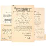 Urkunde zum Komturkreuz des Franz Joseph-Orden 1902 an den Berliner Admiralitätsrath Dr. Felisch - Foto 1