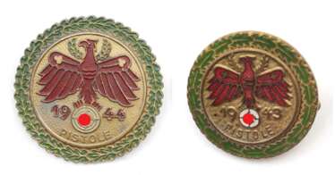 Gaumeisterzeichen in Gold mit Eichenlaub 1943 und 1944 - Tiroler Landesschützen