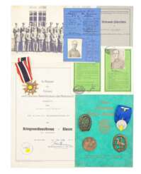 Urkunden- und Auszeichnungsgruppe Feldwebel Wimmer IR 62 - Feldgendarmerietrupp