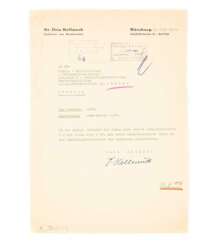 Schriftstück Gau Mainfranken mit Autograph von Dr. Otto Hellmuth