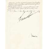 Schriftstück mit Unterschriften von DUCE Benito Mussolini und König Emanuele III. - фото 2