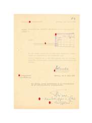 Документ стандарта СС Германия с автографами генералов СС ЦЕНДЕРА и ШТЕЙНЕРА.