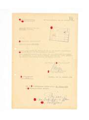 Документ стандарта СС Германия с автографами генералов СС КРЮГЕРА и ШТЕЙНЕРА.