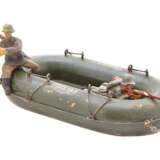 Spielzeug - Schlauchboot mit drei Massefiguren Heer WK II - photo 1