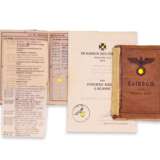 Gebirgsjäger, Urkunde und zwei Ausweise eines Obergefreiten mit Lapplandschild - фото 1