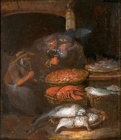 Pieter de Putter. Paar Gegenstücke: Fischhändler - Foto 2