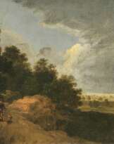 Paar Gegenstücke: Weite Landschaften mit Reisenden