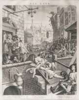 Paar Gegenstücke: Beer Street und Gin Lane