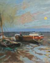 Auf See im Mondlicht