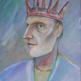 Painting “man with crown”, Whatman paper, Watercolor painting, Expressionist, Этническая мифология, 2021 - photo 1