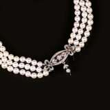 Perlen-Collier mit Jugendstil Diamant-Schließe - Foto 1