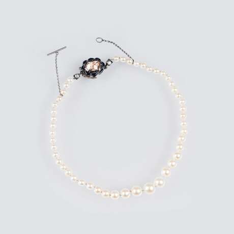 Perlen-Armband mit Diamant-Schließe - photo 1