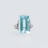 Art-déco Aquamarin-Diamant-Ring - photo 1