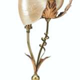 A `NAUTILUS` BRASS AND COPPER TABLE LAMP - photo 1