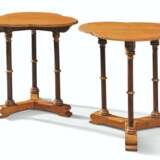 A PAIR OF REFORMED GOTHIC TREFOIL-SHAPED OAK OCCASIONAL TABLES - photo 1