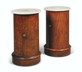 TWO VICTORIAN CYLINDRICAL POT CUPBOARDS