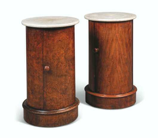 TWO VICTORIAN CYLINDRICAL POT CUPBOARDS - photo 1