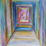 Painting “tunnel of cognition”, Whatman paper, Watercolor, Expressionist, Философия снов, 2021 - photo 1