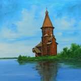 Gemälde „Himmelfahrtskirche in Karelien“, Leinwand, Öl, Realismus, Landschaftsmalerei, Russland, 2021 - Foto 1