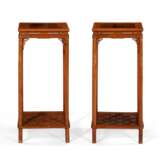 A PAIR OF HUALI-INSET BOXWOOD STANDS - фото 2