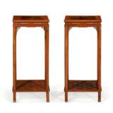 A PAIR OF HUALI-INSET BOXWOOD STANDS - Foto 5
