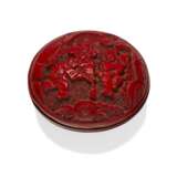 A MINIATURE CARVED RED LACQUER BOX AND A COVER - photo 1
