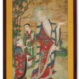 TWO LARGE SILK PAINTINGS OF IMMORTALS WITH ATTENDANTS - photo 2