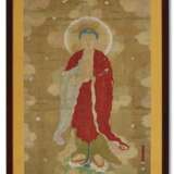 TWO LARGE SILK PAINTINGS OF BUDDHA - Foto 3