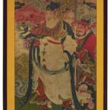 TWO LARGE SILK PAINTINGS OF IMMORTALS WITH ATTENDANTS - photo 3