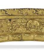 Металлопластика. A GILT-BRONZE REPOUSSÉ FRAGMENT DEPICTING A CHARNEL GROUND
