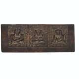 A CARVED WOODEN MANUSCRIPT COVER - photo 1