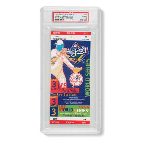 1999 World Series Game (3) full ticket - Foto 1