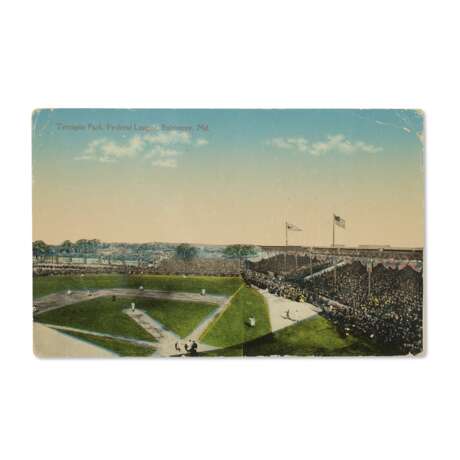 1914 Baltimore Terrapins Federal League Postcard - фото 1