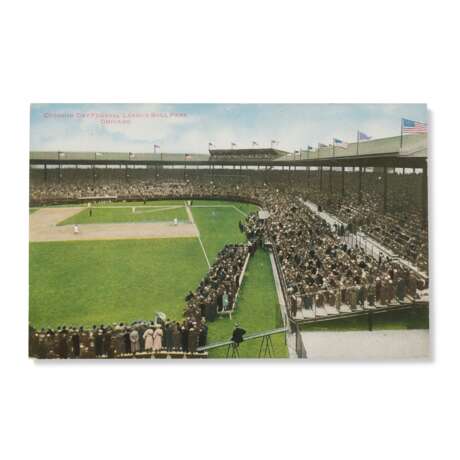 1914 Opening Day Chicago Federal League Ball Park Souvenir Postcard - Foto 1