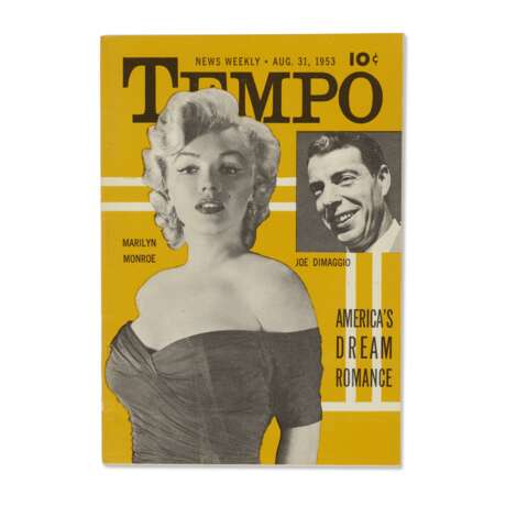1953 "Tempo" magazine with Marilyn Monroe and Joe DiMaggio Cover - Foto 1