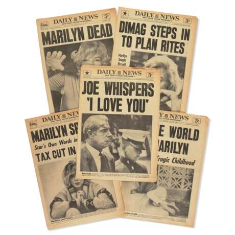 Set of (5) 1962 New York Daily News With Coverage of Marilyn Monroe's Passing - фото 1
