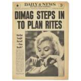 Set of (5) 1962 New York Daily News With Coverage of Marilyn Monroe's Passing - photo 3