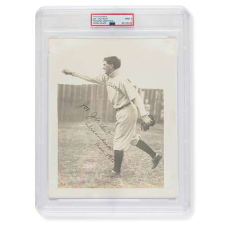 Exceedingly Scarce and Important 1911 "Shoeless" Joe Jackson Autographed Photograph by Frank W. Smith (PSA/DNA 9 MT)(Unique Surviving Example) - фото 1