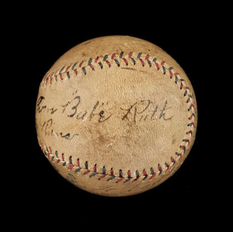 Important July 14, 1920 Babe Ruth Autographed and Inscribed Baseball Attributed to 28th Home Run (Lefty O`Doul Provenance) - photo 1