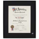 1940 Joe DiMaggio All America Board of Baseball Certificate Autographed by Babe Ruth (Joe DiMaggio Collection) - Foto 1