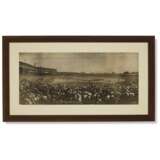 Rare Mammoth 1907 World Series Panoramic Photograph: Ty Cobb At Bat by George Lawrence - photo 1
