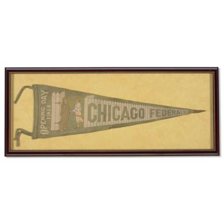 Scarce 1914 Chicago "Chi-Feds" Federal League Souvenir Pennant - Foto 1