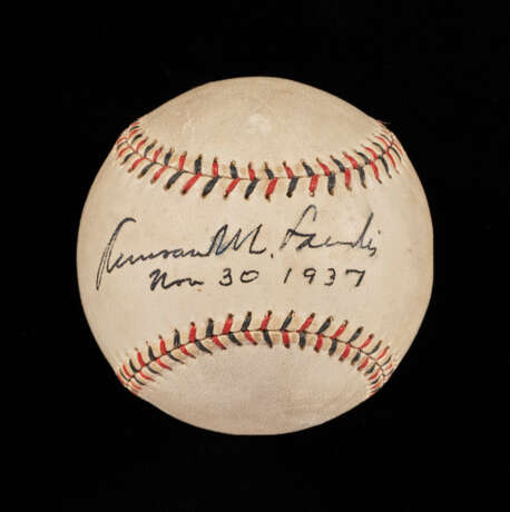 Commissioner Kennesaw Mountain Landis Single Signed Baseball - photo 1