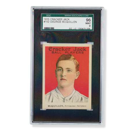 1915 Cracker Jack #152 George McQuillen (SGC 96 Mint) - Foto 1