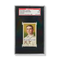 1909-11 T206 Rube Marquard Autographed Baseball Tobacco Card