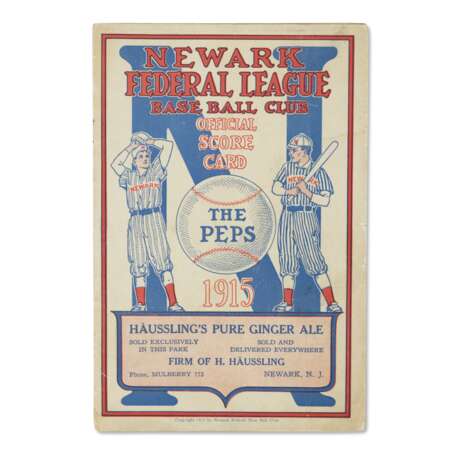1915 Newark vs. St. Louis Federal League Program - Foto 1