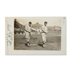Larry Doyle and Josh Devore Autographed Photograph by Frank W. Smith c.1911 (Period Rotogravure Photomatch)(NL Championship Team)