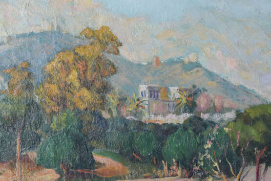 Painting “Impressionist Mediterranean Landscape”, Unknown artist, Oil on canvas, Landscape painting, 1945 - photo 3