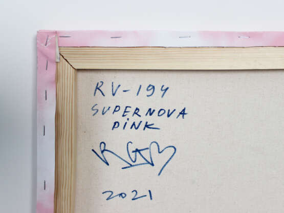 Абстракция Rv-194 Supernova Pink Leinwand auf dem Hilfsrahmen авторская техника Abstrakte Kunst Weißrussland 2021 - Foto 7